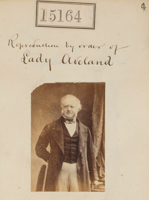 Unknown man ('reproduction by order of lady aveland') npg ax63406