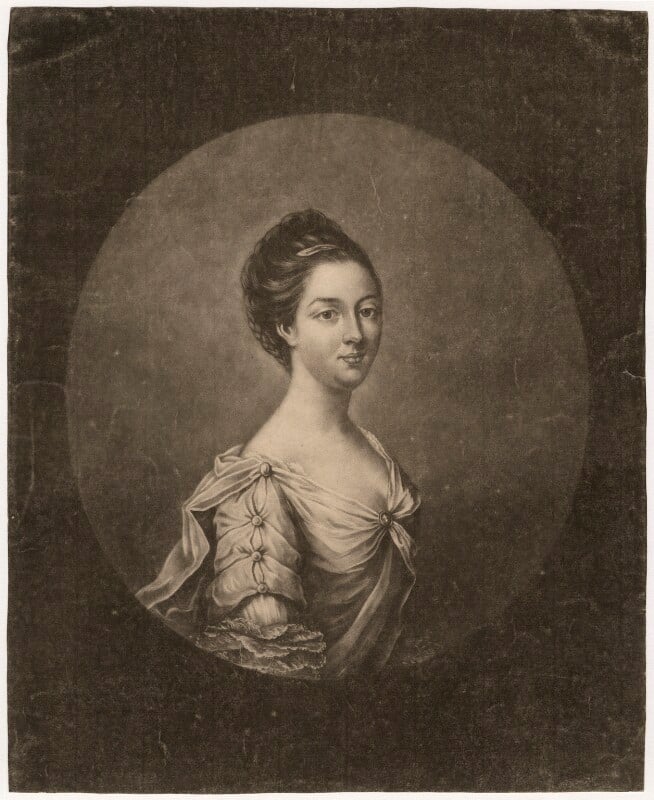 Penelope pitt (née atkins), lady rivers, published as a portrait of charlotte of mecklenburg strelitz npg d4035