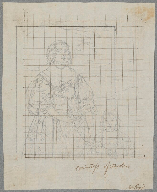 Charlotte stanley (née de la trémoille), countess of derby; henrietta maria wentworth (née stanley), countess of strafford npg d17236