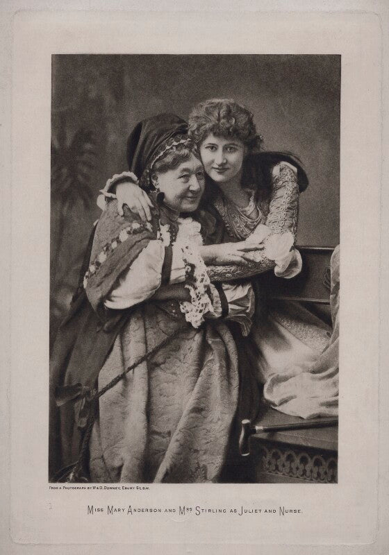 Fanny stirling as the nurse and mary anderson as juliet in 'romeo and juliet' npg x38810