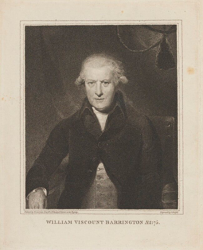 William wildman barrington, 2nd viscount barrington npg d14330