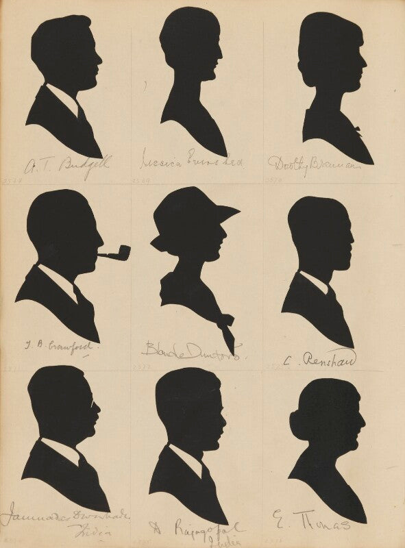 A.t. budgell; jessica evershed; dorothy brennan; j.b. crawford; blanche dunford; c. renshaw; jamnadas dwarkadas; d. rajagopal; e. thomas npg d46595