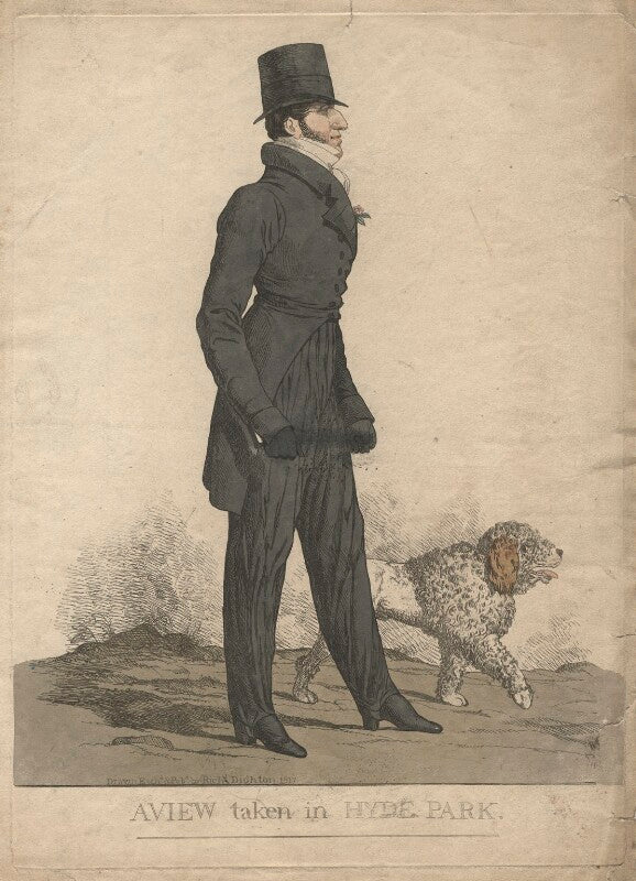 'a view taken in hyde park' (henry somerset, 7th duke of beaufort) npg d13494