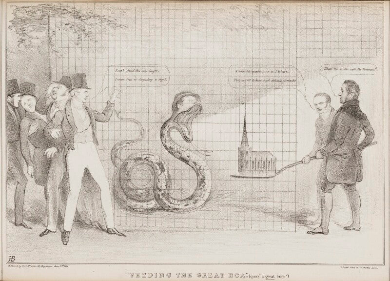 '"feeding the great boa." (query "a great bore")' npg d41260