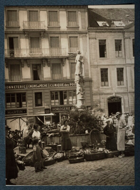 Catherine colomb (marie louise ('marion') reymond (née colomb)) at vevey market npg ax144115