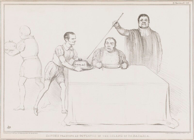 Sancho feasting as governor of the island of barataria (john russell, 1st earl russell; daniel o'connell) npg d41321