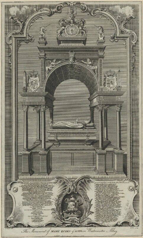 The monument of mary, queen of scots in westminster abbey npg d25068