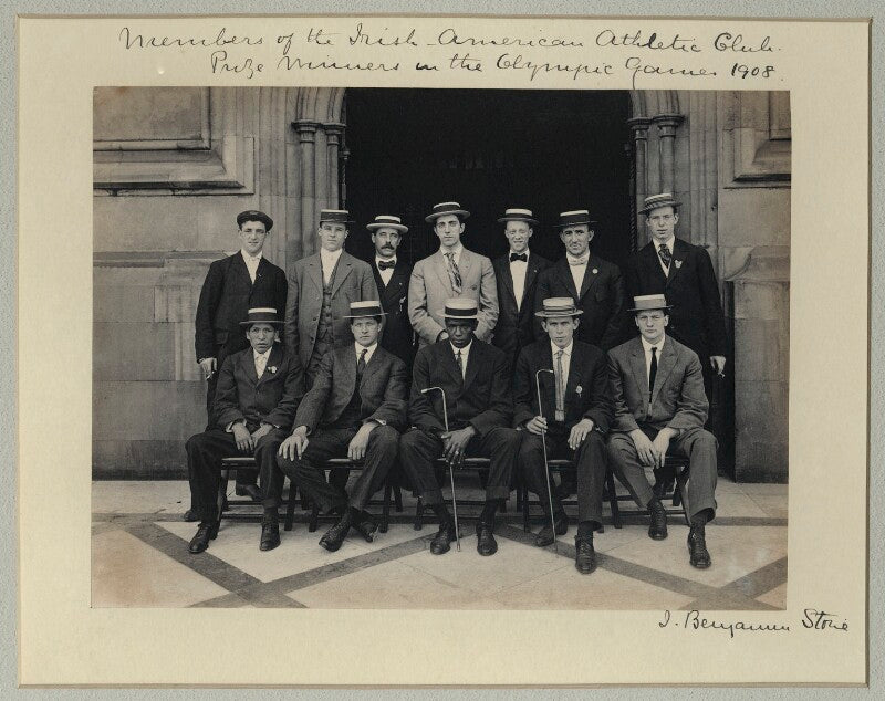 'members of the irish american athletic club prize winners in the olympic games, 1908' npg x33501