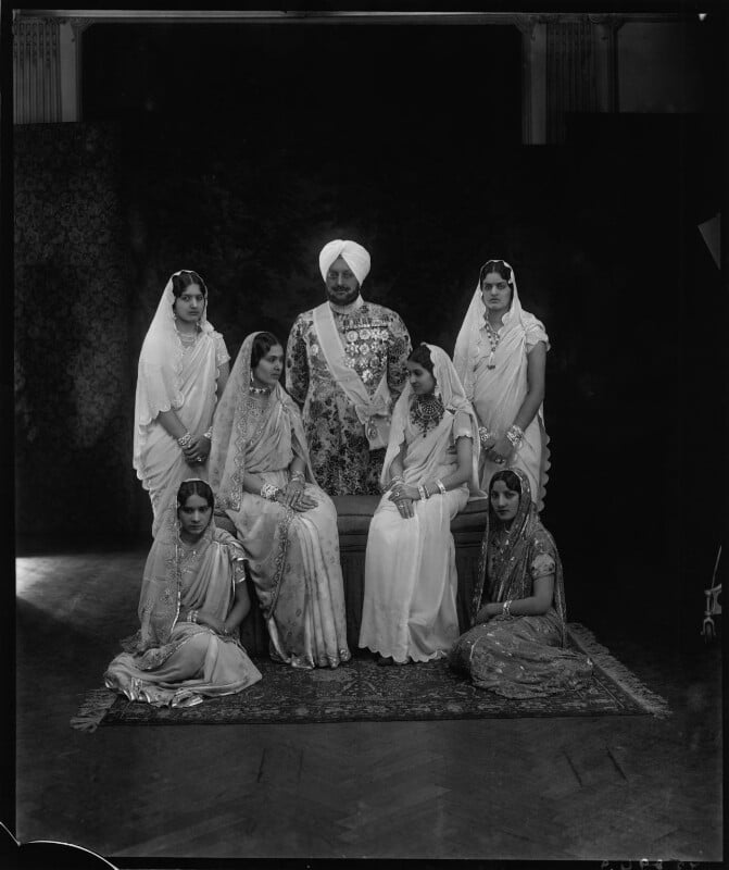 Sir bhupinder singh, maharaja of patiala with members of his family npg x130956