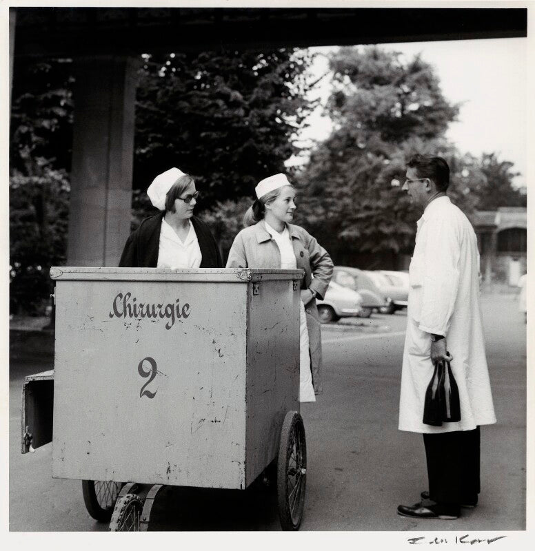 'nurses at sainte anne psychiatric hospital taking drinks for patients' npg x135217