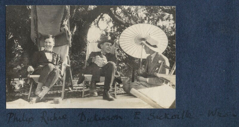 Philip charles thomson ritchie; goldsworthy lowes dickinson; edward ('eddy') sackville west npg ax141302