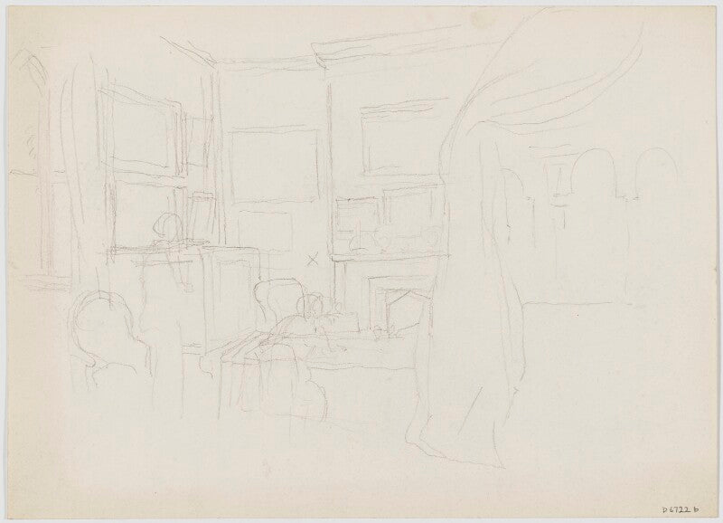 Sketch of morning prayers at south park in the dining room npg d6722b
