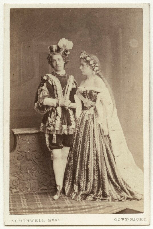 Harriet pelham as prince lollius; ada cavendish (later marshall) as princess superba in 'rumpelstiltskin' npg x12716