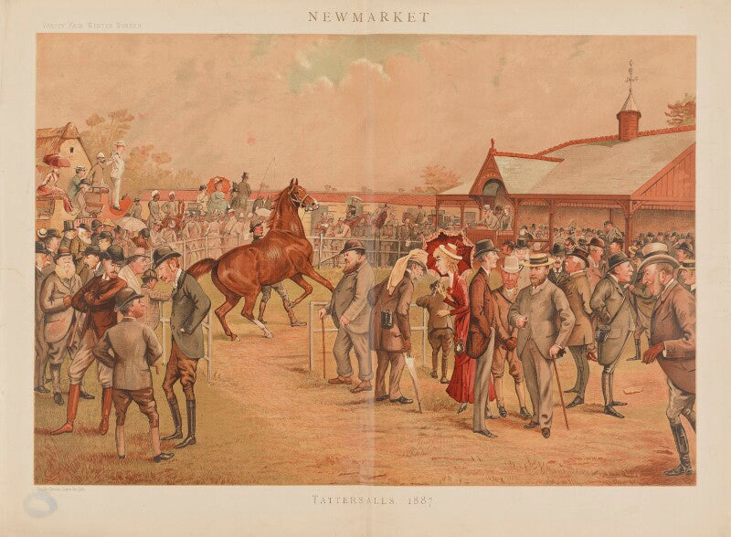 "tattersall's, 1887" (king edward vii; edmund tattersall; henry wellesley, 3rd duke of wellington; one unknown sitter and 14 others) npg d44362