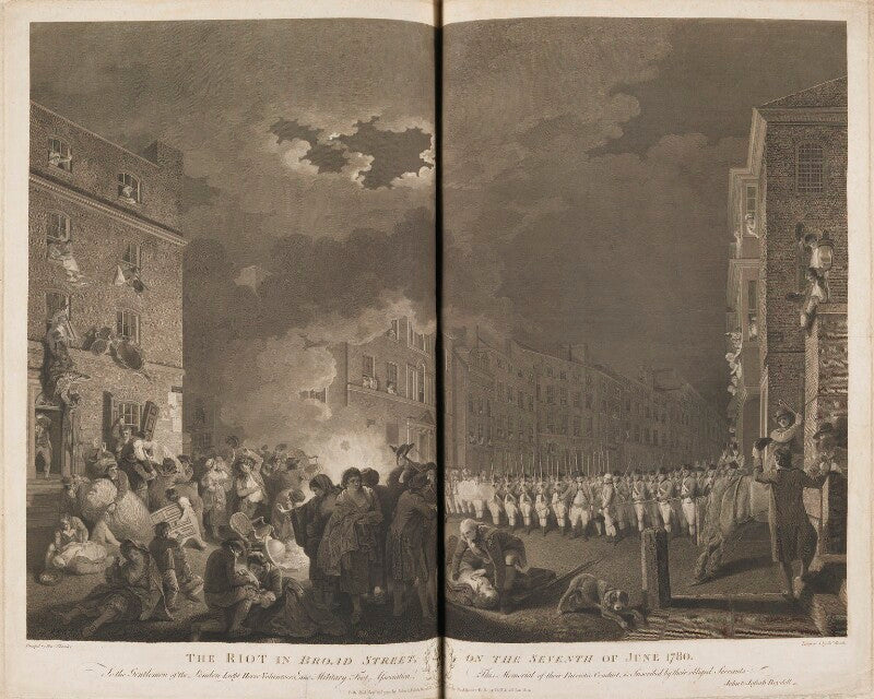 'the riot in broad street on the seventh of june 1780' npg d14680
