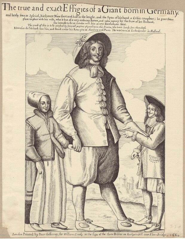 The true and exact effigies of a giant born in germany' npg d29230