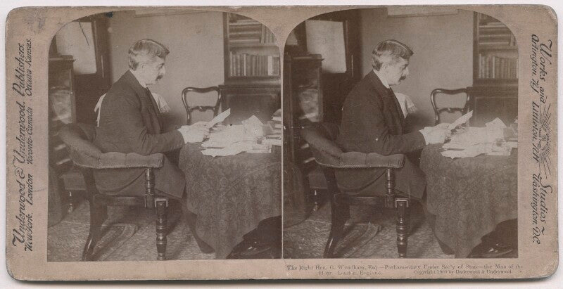 'the right hon. g. wyndham, esq. parliamentary under sec'y of state the man of the hour' npg x26387