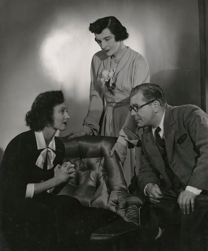 Helen shingler, cathleen mary nesbitt and edward chapman in 'breach of marriage' npg x183948