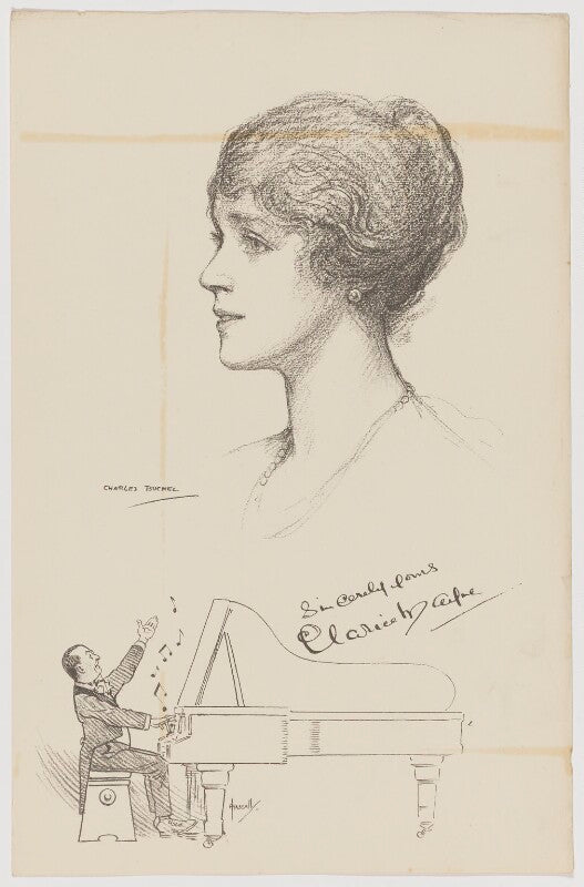 Clarice mayne with james william tate at a piano npg d38346