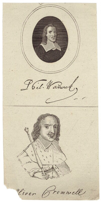 Sir philip warwick and oliver cromwell npg d30196