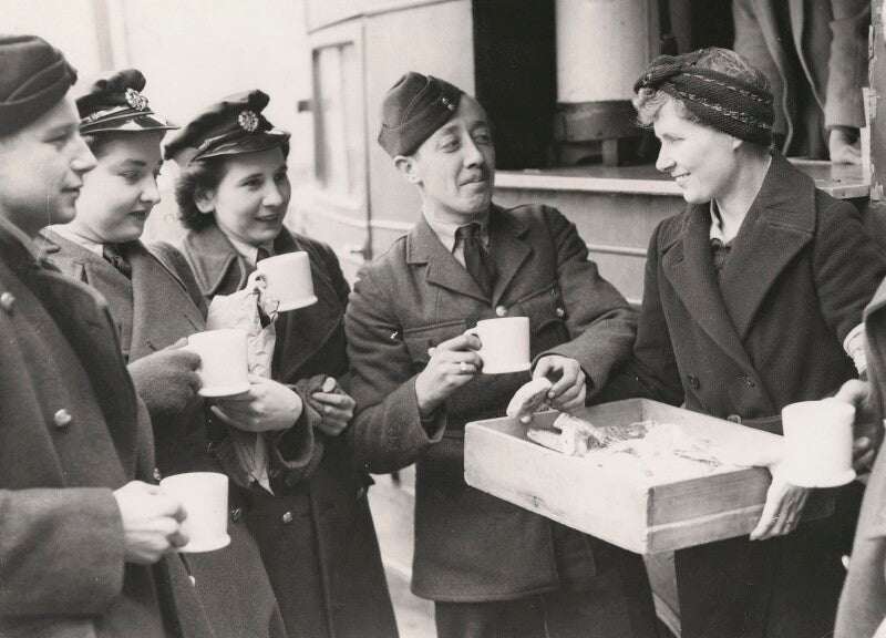 Violet helen (née millar), countess attlee serving refreshments to members of the raf and waaf npg x198580