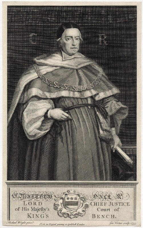 Sir matthew hale npg d29865