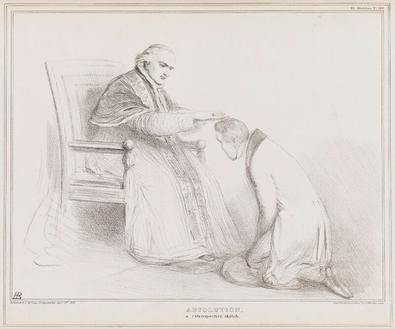 Absolution (pope gregory xvi (bartolomeo alberto cappellari); sir robert peel, 2nd bt) npg d41303