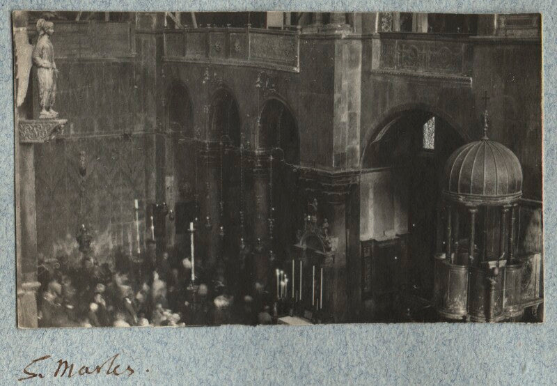 Interior of st mark's basilica npg ax140047
