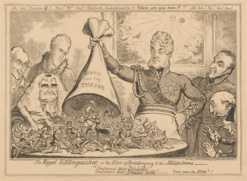 The royal extinguisher, or the king of brobdingnag & the lilliputians npg d17902