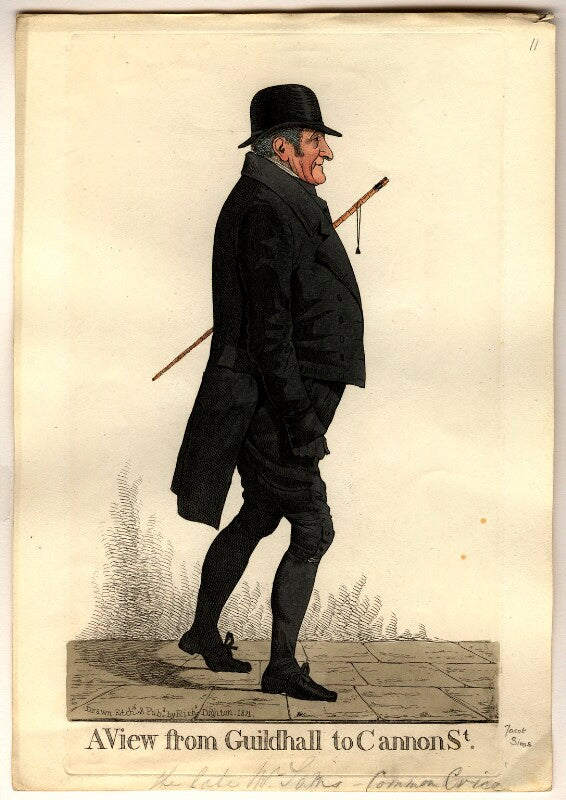 James renant syms ('a view from guildhall to cannon st.') npg d10813