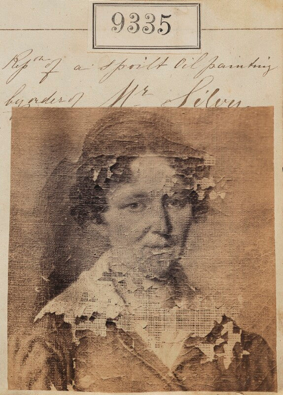 'reproduction of a spoilt oil painting by order of mr silvy' npg ax59144