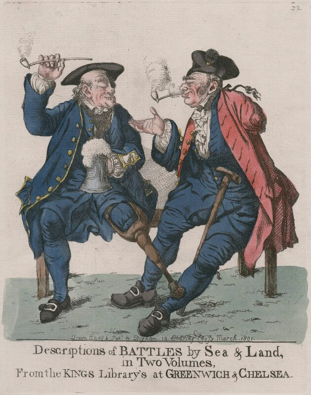 'descriptions of battles by sea & land, in two volumes, from the kings library's at greenwich & chelsea' npg d10690