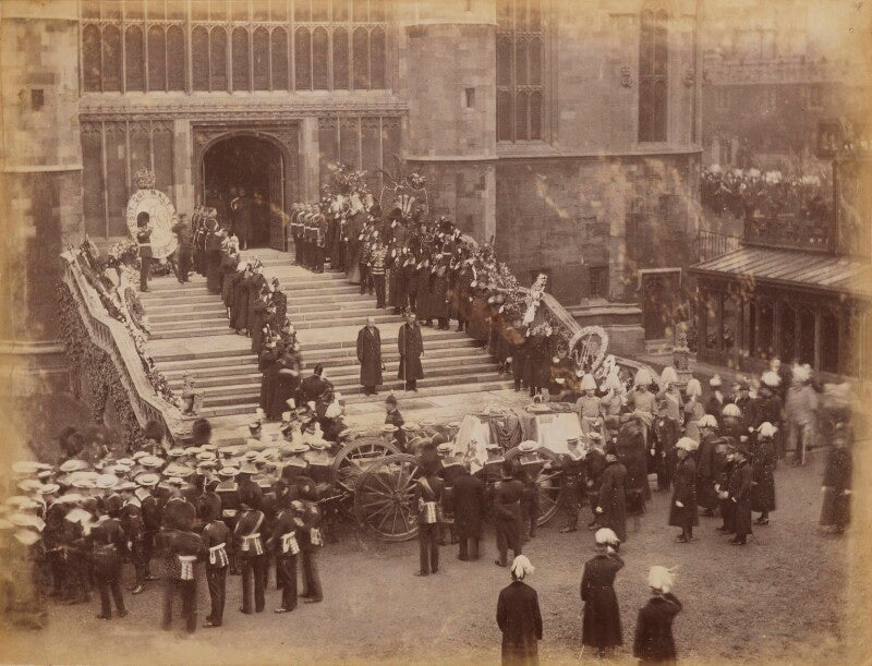 Queen victoria's funeral procession arriving at st george's chapel, windsor npg p1700(56)