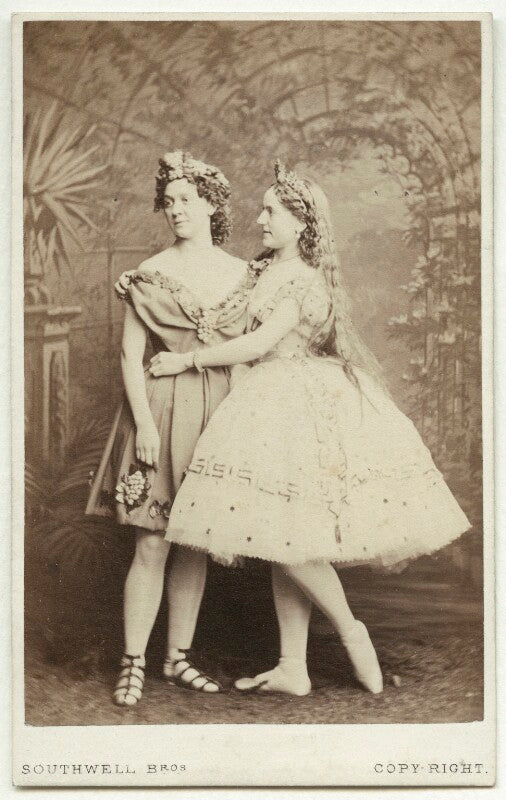Fanny wright (mrs williams) as bacchus; caroline adams as ariadne in 'bacchus and ariadne' npg x27550