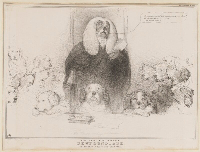 New legislative assembly. newfoundland. (the speaker putting the question) npg d41122