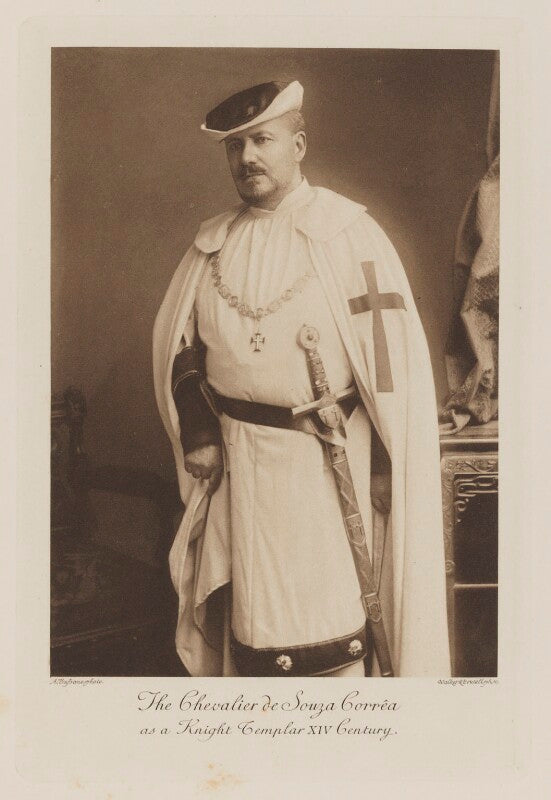 Chevalier de souza corrêa as a knight templar, xiv century npg ax41019