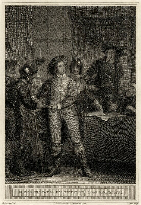 Oliver cromwell dissolving the long parliament npg d28686
