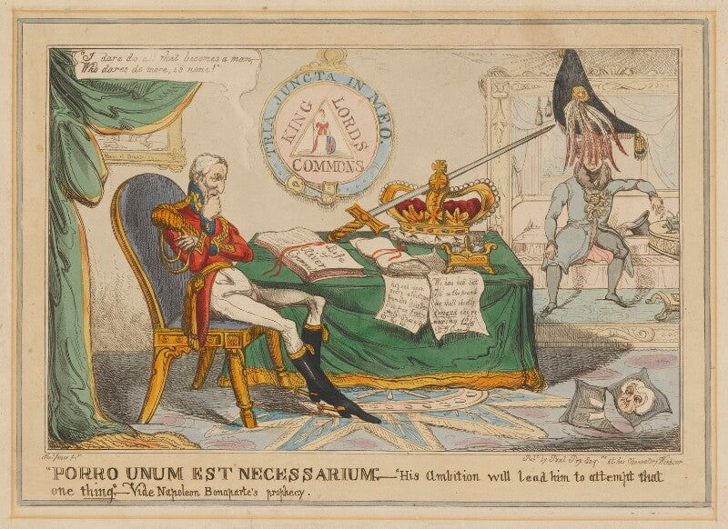 Porro unum est necessarium (arthur wellesley, 1st duke of wellington; king george iv) npg d46055