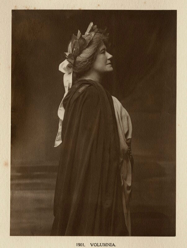 Ellen terry as volumnia in 'coriolanus' npg ax131326