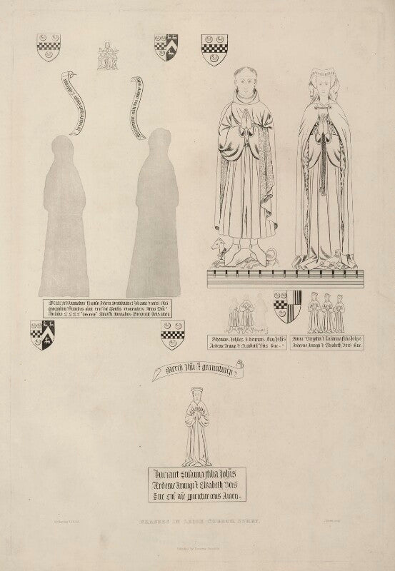 Thomas john arderne; richard arderne (as brasses in leigh church, surrey) npg d7090