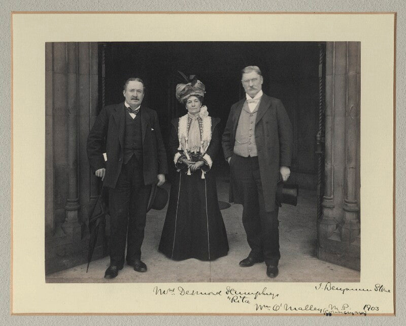 Mrs w. desmond humphreys (eliza margaret jane humphreys, née gollan); william o'malley and an unknown man npg x135315