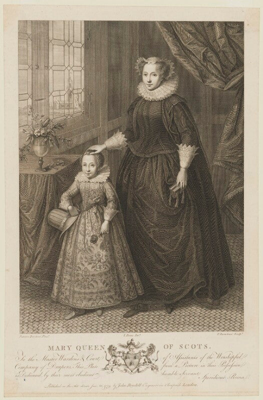 Unknown child called king james i of england and vi of scotland and an unknown woman called mary, queen of scots npg d13126