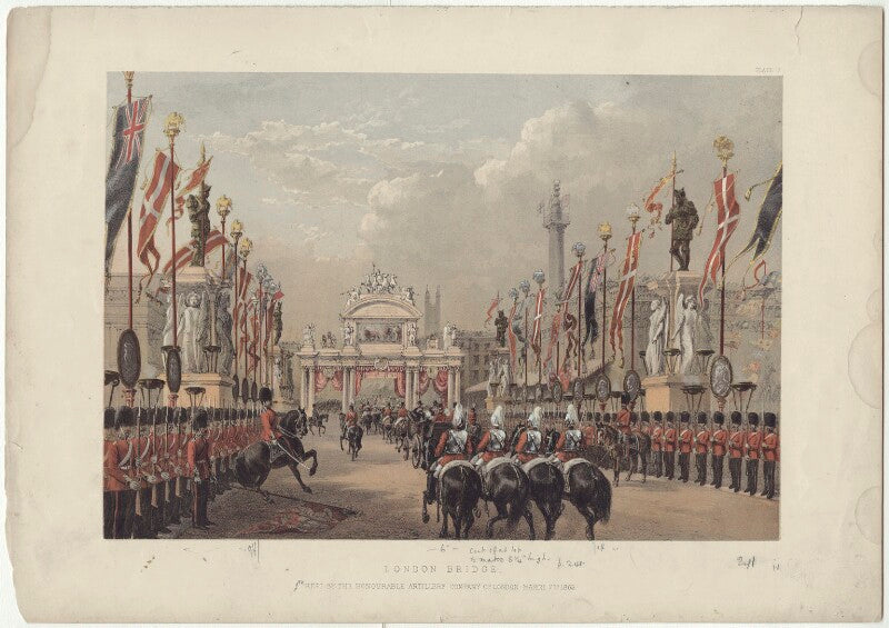 'london bridge, march 7th 1863' (including king edward vii; alexandra of denmark) npg d33986