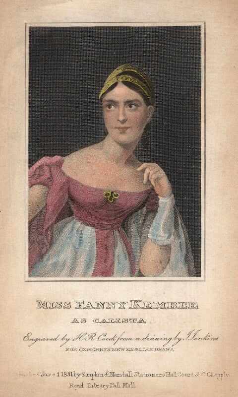Fanny kemble as calista in rowe's 'the fair penitent' npg d8955