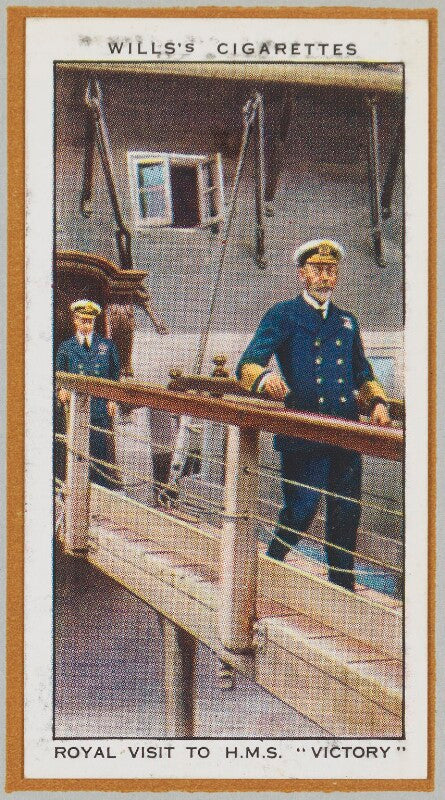 'a royal visit to h.m.s. victory' (king george v; queen mary; arthur henderson; edward george villiers stanley, 17th earl of derby and an unknown officer) npg d47234