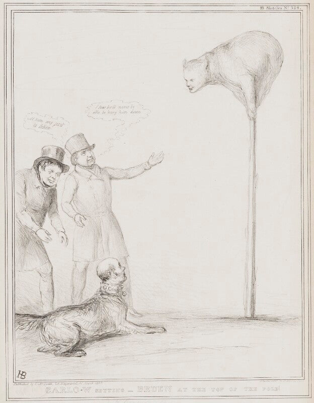 Carlo w setting bruen at the top of the pole! (daniel o'connell; joseph hume; thomas gisborne the younger; henry bruen) npg d41518