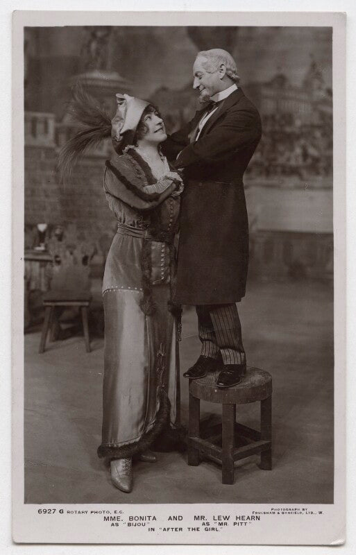 Bonita (pauline des londes) as bijou and lew hearn as mr pitt in 'after the girl' npg x138184