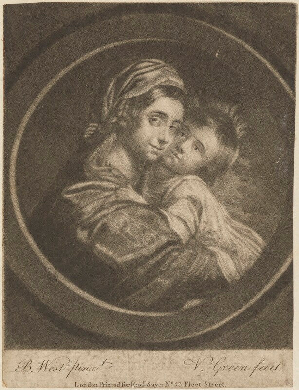 Elizabeth west (née shewell); raphael west npg d14480