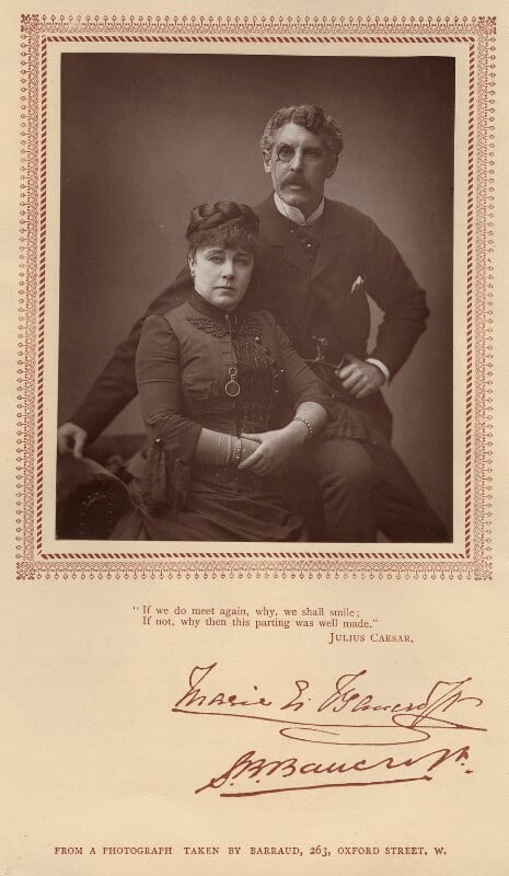 Marie effie (née wilton), lady bancroft; sir squire bancroft (né butterfield) npg x203