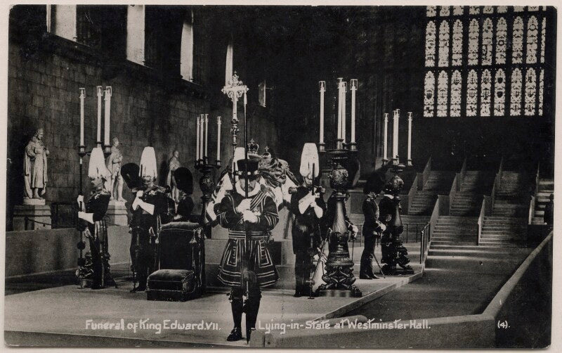 'funeral of king edward vii lying in state at westminster hall' npg x38525